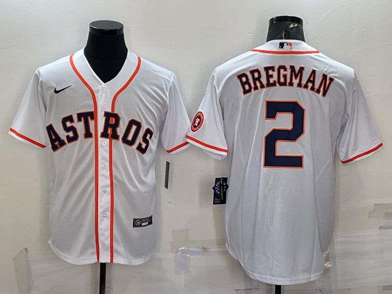 Men Houston Astros 2 Bregman White Game Nike 2022 MLB Jersey